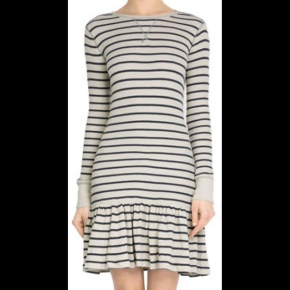 Polo Ralph Lauren Striped Cotton  Sweater Dress L T Shirt Dress Nautical - Picture 1 of 8